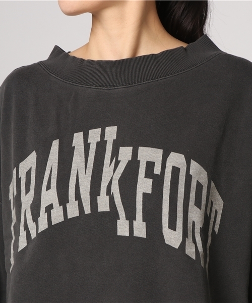 DOUBLE NAME(ダブルネーム)の「ピグメントBIGオフショル裏毛プルオーバー(Tシャツ/カットソー・レディース・ブラック/グリーン/ライトグレー・FREE)」の7枚目の写真