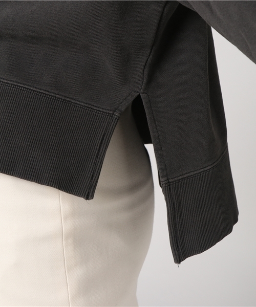 DOUBLE NAME(ダブルネーム)の「ピグメントBIGオフショル裏毛プルオーバー(Tシャツ/カットソー・レディース・ブラック/グリーン/ライトグレー・FREE)」の6枚目の写真