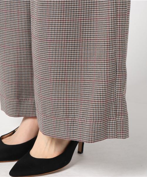 RAY CASSIN（レイカズン）の「ガンクラブチェックワイドパンツ（その他パンツ・レディース・カーキ/ブラウン/ライトグレー・FREE）」の9枚目の写真