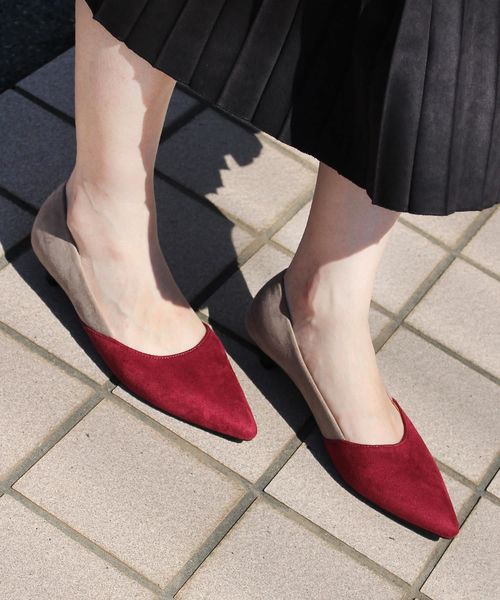 AmiAmi（アミアミ）の「バイカラー3cmヒールパンプス（パンプス・レディース・オレンジ/シルバーグレー/ベージュ系その他/レッド系その他/ブルー系その他3/ブラック系その他/レッド系その他2/ベージュ系その他2/ブラック/パイソン/ブルー系その他/ブラック系その他2/ホワイト系その他/ベージュ/ホワイト×ネイビー/ブラック系その他3/ブラウン系その他/ゴールド/シルバー系その他/ブラウン/アイボリー/ゼブラ/アニマル/ベージュ系その他3/グリーン/シルバー/ホワイト系その他2/ブロンズ・35/38/39/34/36/37/40）」の20枚目の写真