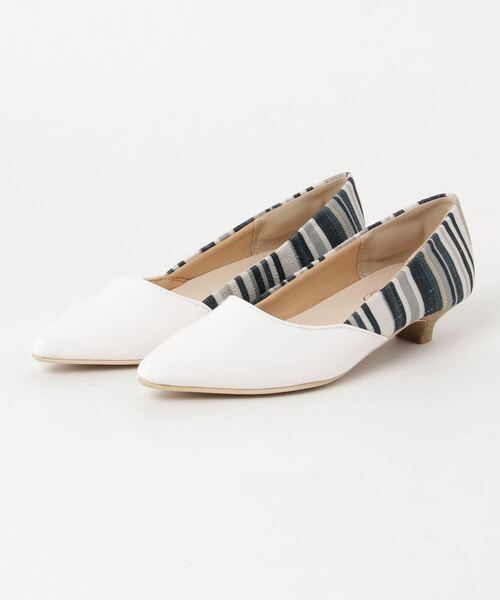 AmiAmi（アミアミ）の「バイカラー3cmヒールパンプス（パンプス・レディース・オレンジ/シルバーグレー/ベージュ系その他/レッド系その他/ブルー系その他3/ブラック系その他/レッド系その他2/ベージュ系その他2/ブラック/パイソン/ブルー系その他/ブラック系その他2/ホワイト系その他/ベージュ/ホワイト×ネイビー/ブラック系その他3/ブラウン系その他/ゴールド/シルバー系その他/ブラウン/アイボリー/ゼブラ/アニマル/ベージュ系その他3/グリーン/シルバー/ホワイト系その他2/ブロンズ・35/38/39/34/36/37/40）」の3枚目の写真