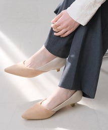 バイカラー3cmヒールパンプス