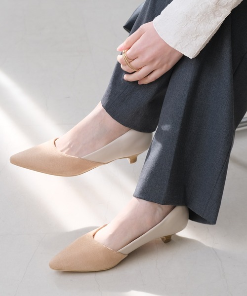 AmiAmi（アミアミ）の「バイカラー3cmヒールパンプス（パンプス・レディース・オレンジ/シルバーグレー/ベージュ系その他/レッド系その他/ブルー系その他3/ブラック系その他/レッド系その他2/ベージュ系その他2/ブラック/パイソン/ブルー系その他/ブラック系その他2/ホワイト系その他/ベージュ/ホワイト×ネイビー/ブラック系その他3/ブラウン系その他/ゴールド/シルバー系その他/ブラウン/アイボリー/ゼブラ/アニマル/ベージュ系その他3/グリーン/シルバー/ホワイト系その他2/ブロンズ・35/38/39/34/36/37/40）」の15枚目の写真