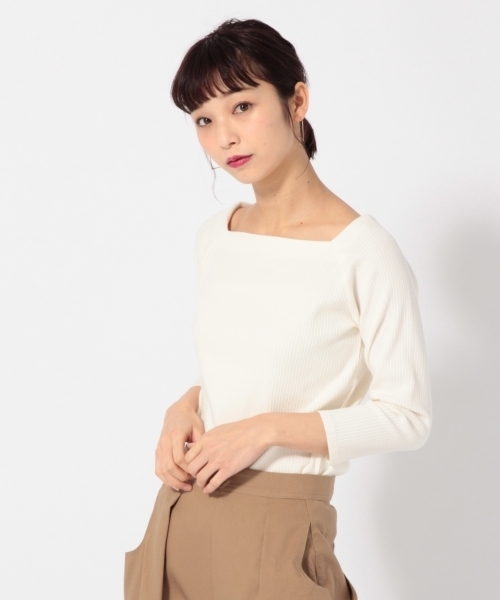 LOWRYS FARM(ローリーズファーム)の「リブスクエア/7S 784032(Tシャツ/カットソー・レディース・グリーン/レッド/オフホワイト/ブラック/グレー/ブルー系その他・LARGE/MEDIUM)」の16枚目の写真