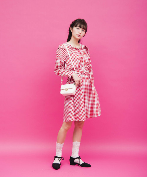 OLIVE des OLIVE（オリーブデオリーブ）の「ギンガム オフショル