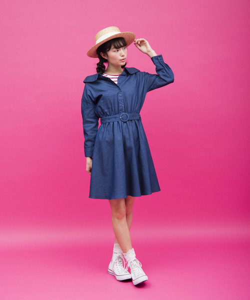 【完売品】bibiy ギンガム　オフショルワンピ OLIVE des OLIVE（オリーブデオリーブ）の「ギンガム オフショル