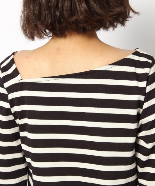 laboratory work（ラボラトリーワーク）の「ワンショルボーダープルオーバー（Tシャツ/カットソー・レディース・ホワイト/ブラック/ブルー・MEDIUM）」の15枚目の写真