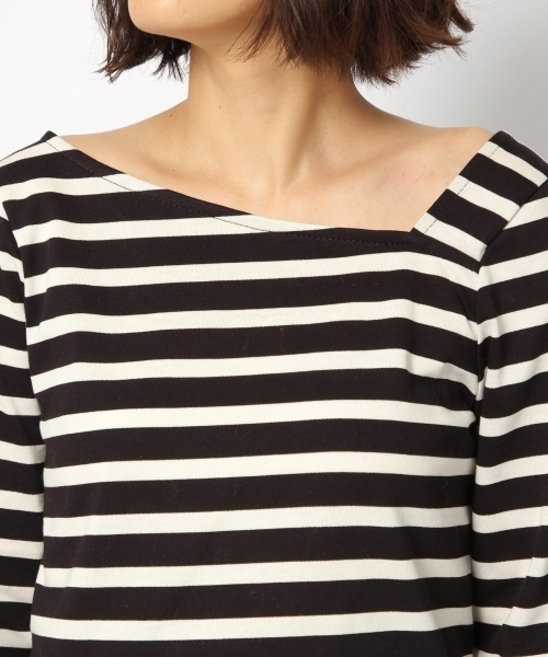 laboratory work（ラボラトリーワーク）の「ワンショルボーダープルオーバー（Tシャツ/カットソー・レディース・ホワイト/ブラック/ブルー・MEDIUM）」の14枚目の写真