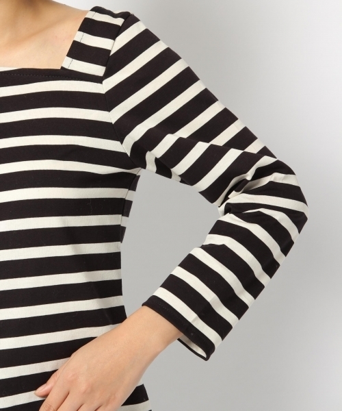 laboratory work（ラボラトリーワーク）の「ワンショルボーダープルオーバー（Tシャツ/カットソー・レディース・ホワイト/ブラック/ブルー・MEDIUM）」の17枚目の写真