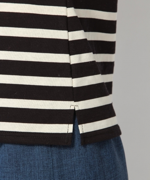 laboratory work（ラボラトリーワーク）の「ワンショルボーダープルオーバー（Tシャツ/カットソー・レディース・ホワイト/ブラック/ブルー・MEDIUM）」の9枚目の写真