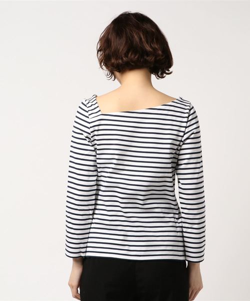 laboratory work（ラボラトリーワーク）の「ワンショルボーダープルオーバー（Tシャツ/カットソー・レディース・ホワイト/ブラック/ブルー・MEDIUM）」の5枚目の写真