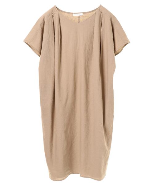 AMERICAN HOLIC（アメリカンホリック）の「・Vネックサックワンピース（ワンピース・レディース・チャコールグレー/ベージュ/ブルー・FREE）」の5枚目の写真