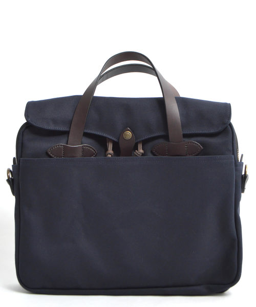 ROOPTOKYO（ループトウキョウ）の「FILSON / フィルソン オリジナルブリーフケース ORIGINAL BRIEAF CASE（ビジネスバッグ・メンズ・ネイビー/タン・FREE）」の6枚目の写真