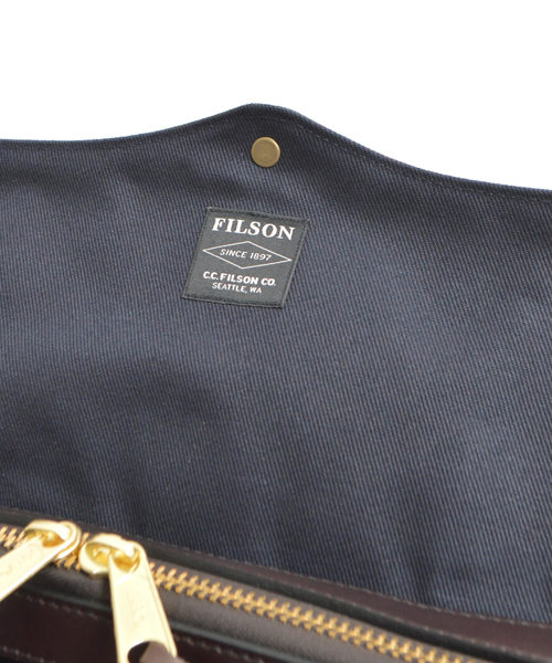 ROOPTOKYO（ループトウキョウ）の「FILSON / フィルソン オリジナルブリーフケース ORIGINAL BRIEAF CASE（ビジネスバッグ・メンズ・ネイビー/タン・FREE）」の13枚目の写真