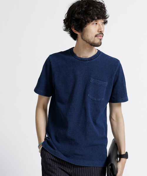 NANO universe（ナノユニバース）の「加工カノコＴシャツＳＳ（Tシャツ/カットソー・メンズ・ダークインディゴブルー/ライトインディゴブルー/ブラック・LARGE/MEDIUM/SMALL/X-LARGE）」の3枚目の写真