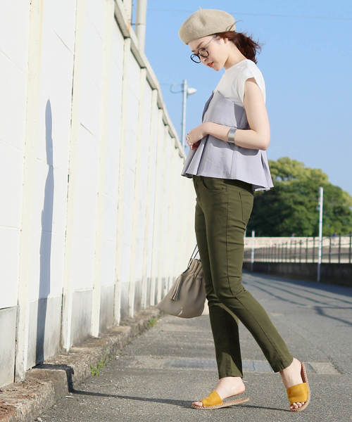 reca（レカ）の「美脚シルエット◇ストレッチ スキニーパンツ（その他パンツ・レディース・ブラック/ベージュ/ベージュ系その他/カーキ・M/L）」の9枚目の写真