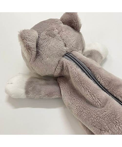 nici（ニキ）の「NICI/フィギュアポーチ グレーキャット ペンポーチ もこもこ（おもちゃ・レディース・グレー・ONE SIZE）」の7枚目の写真