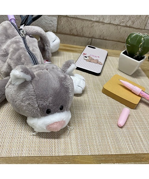 nici（ニキ）の「NICI/フィギュアポーチ グレーキャット ペンポーチ もこもこ（おもちゃ・レディース・グレー・ONE SIZE）」の11枚目の写真