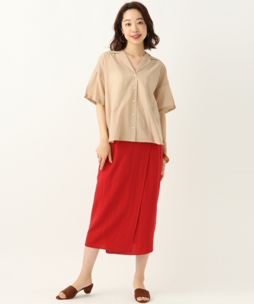 A part by（アパートバイ）の「RyNyラップタイトスカート 798511（スカート・レディース・レッド/グリーン/ベージュ系その他/ブルー系その他・FREE）」の20枚目の写真