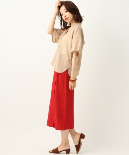 A part by（アパートバイ）の「RyNyラップタイトスカート 798511（スカート・レディース・レッド/グリーン/ベージュ系その他/ブルー系その他・FREE）」の21枚目の写真