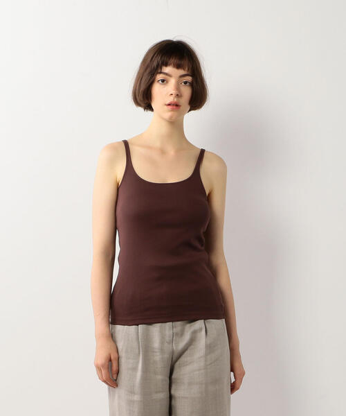 Steven Alan（スティーブンアラン）の「＜Steven Alan＞COTTON FRIES CAMISOLE TANK TOP/タンクトップ（キャミソール・レディース・ベージュ/ダークブラウン/オフホワイト/ブラック/ピンク/ライトピンク/ナチュラル/ブラウン・FREE）」の4枚目の写真