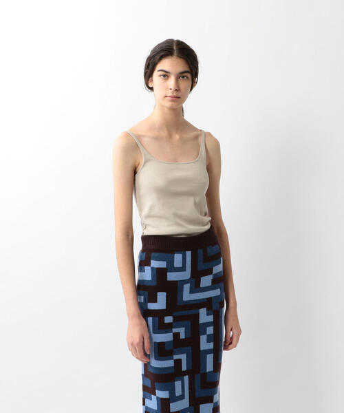 Steven Alan（スティーブンアラン）の「＜Steven Alan＞COTTON FRIES CAMISOLE TANK TOP/タンクトップ（キャミソール・レディース・ベージュ/ダークブラウン/オフホワイト/ブラック/ピンク/ライトピンク/ナチュラル/ブラウン・FREE）」の7枚目の写真