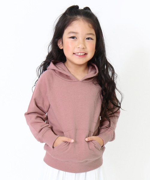 devirock（デビロック）の「無地スウェット長袖パーカー プルパーカー（パーカー・キッズ・ネイビー/杢グレー/グリーン系その他/レッド系その他/スモークピンク/グリーン系その他2/ブラック/ベージュ・140cm/150cm/100cm/130cm/120cm/160cm/110cm）」の7枚目の写真