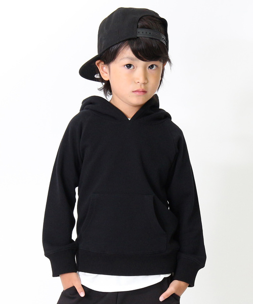 devirock（デビロック）の「無地スウェット長袖パーカー プルパーカー（パーカー・キッズ・ネイビー/杢グレー/グリーン系その他/レッド系その他/スモークピンク/グリーン系その他2/ブラック/ベージュ・140cm/150cm/100cm/130cm/120cm/160cm/110cm）」の2枚目の写真