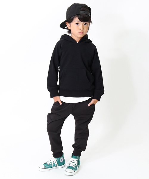 devirock（デビロック）の「無地スウェット長袖パーカー プルパーカー（パーカー・キッズ・ネイビー/杢グレー/グリーン系その他/レッド系その他/スモークピンク/グリーン系その他2/ブラック/ベージュ・140cm/150cm/100cm/130cm/120cm/160cm/110cm）」の9枚目の写真