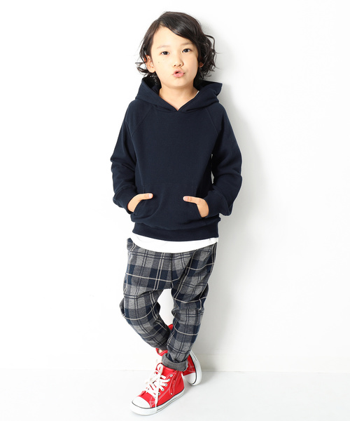 devirock（デビロック）の「無地スウェット長袖パーカー プルパーカー（パーカー・キッズ・ネイビー/杢グレー/グリーン系その他/レッド系その他/スモークピンク/グリーン系その他2/ブラック/ベージュ・140cm/150cm/100cm/130cm/120cm/160cm/110cm）」の14枚目の写真