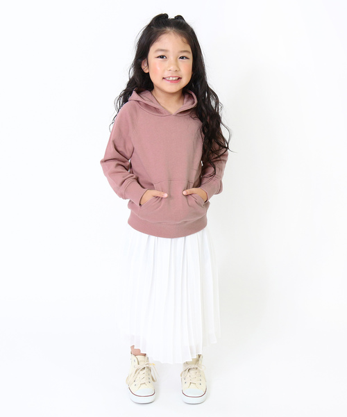 devirock（デビロック）の「無地スウェット長袖パーカー プルパーカー（パーカー・キッズ・ネイビー/杢グレー/グリーン系その他/レッド系その他/スモークピンク/グリーン系その他2/ブラック/ベージュ・140cm/150cm/100cm/130cm/120cm/160cm/110cm）」の15枚目の写真