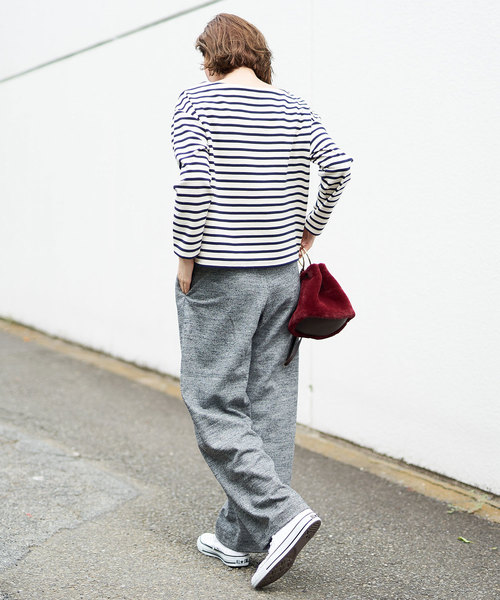 RIVE DROITE(リヴドロワ)の「千鳥ジャージセミワイドパンツ(その他パンツ・レディース・ライトグレー/ブラック・38/36)」の5枚目の写真