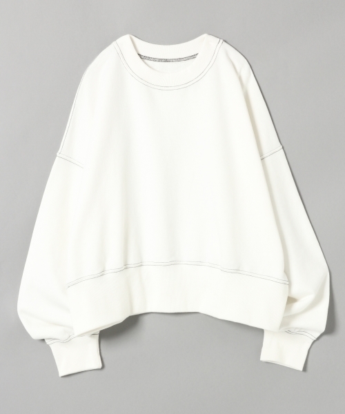 JEANASIS（ジーナシス）の「ステッチショートウラケプルオーバー/811323（スウェット・レディース・ブラック/ベージュ/オフホワイト・FREE）」の2枚目の写真