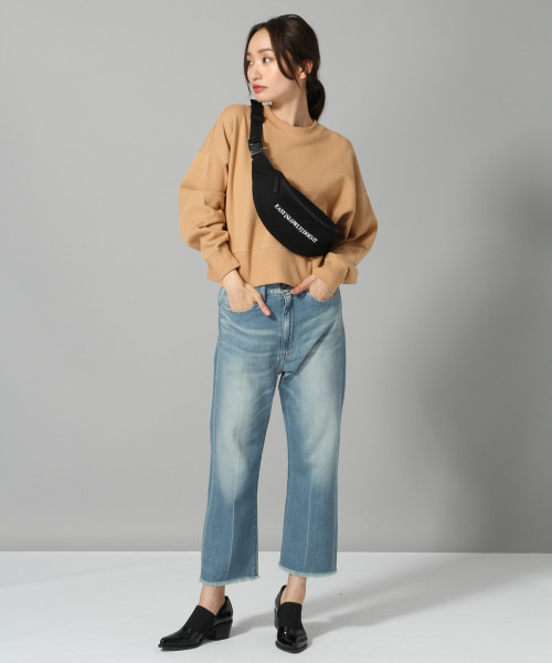 JEANASIS（ジーナシス）の「ステッチショートウラケプルオーバー/811323（スウェット・レディース・ブラック/ベージュ/オフホワイト・FREE）」の11枚目の写真