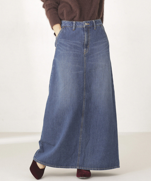 Nano Universe ナノユニバース の Web限定 デニムマキシスカート デニムスカート Wear