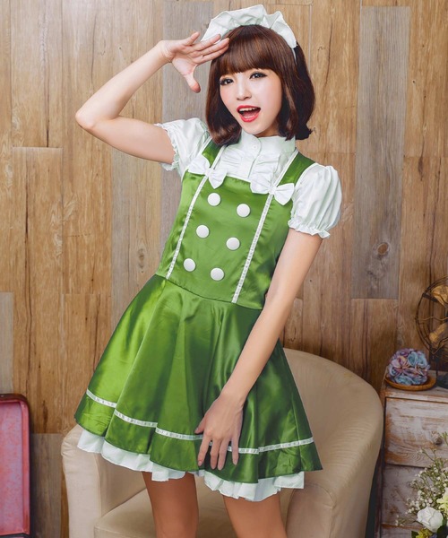 コスプレ カラフル ラブリーメイド服 レディース（コスチューム