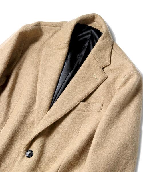 Luv maison（ラブメゾン）の「ストレッチメルトンチェスターコート（チェスターコート・メンズ・ブラック/グレー/ベージュ/サックスブルー・M/L/XL）」の9枚目の写真