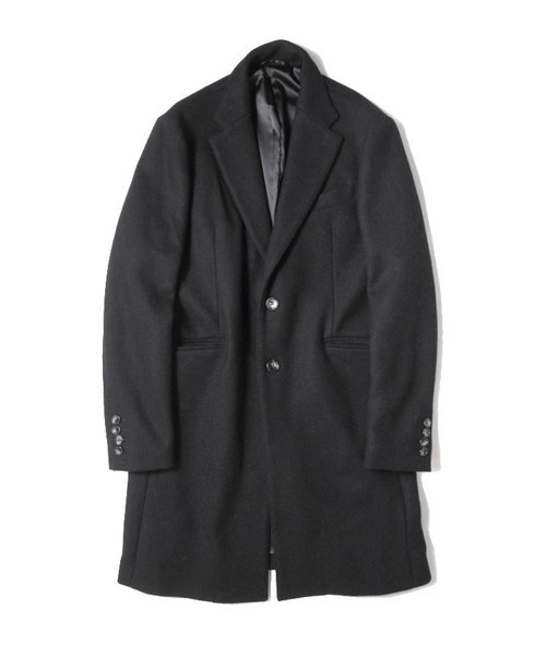 Luv maison（ラブメゾン）の「ストレッチメルトンチェスターコート（チェスターコート・メンズ・ブラック/グレー/ベージュ/サックスブルー・M/L/XL）」の15枚目の写真