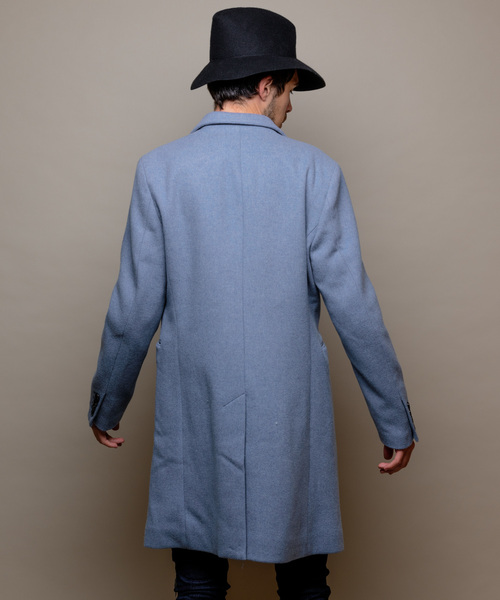 Luv maison（ラブメゾン）の「ストレッチメルトンチェスターコート（チェスターコート・メンズ・ブラック/グレー/ベージュ/サックスブルー・M/L/XL）」の18枚目の写真