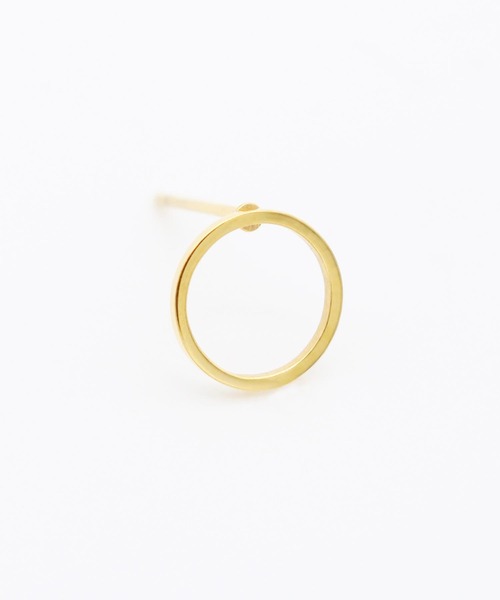 Vaya Con Dios（ヴァヤコンディオス）の「【VayaConDios/ヴァヤコンディオス】ステンレス製 サークルスタッド ピアス[片耳用]（ピアス（片耳用）・レディース・シルバー/ゴールド/ピンクゴールド/ブラック・FREE）」の10枚目の写真