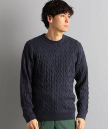green label relaxing | NM コットンカシミヤ ケーブル クルーネック ニット(ニット/セーター)