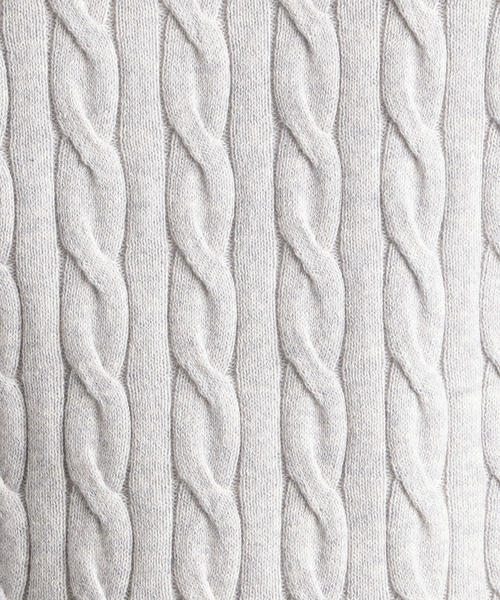 green label relaxing（グリーンレーベルリラクシング）の「NM コットンカシミヤ ケーブル クルーネック ニット ◆（ニット/セーター・メンズ・ライトグレー/ネイビー/ライム・S/M/L/XL）」の10枚目の写真