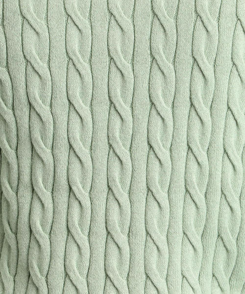 green label relaxing（グリーンレーベルリラクシング）の「NM コットンカシミヤ ケーブル クルーネック ニット ◆（ニット/セーター・メンズ・ライトグレー/ネイビー/ライム・S/M/L/XL）」の11枚目の写真
