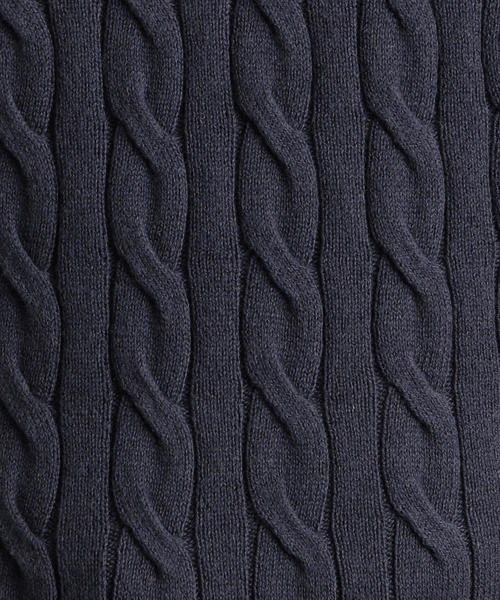 green label relaxing（グリーンレーベルリラクシング）の「NM コットンカシミヤ ケーブル クルーネック ニット ◆（ニット/セーター・メンズ・ライトグレー/ネイビー/ライム・S/M/L/XL）」の12枚目の写真
