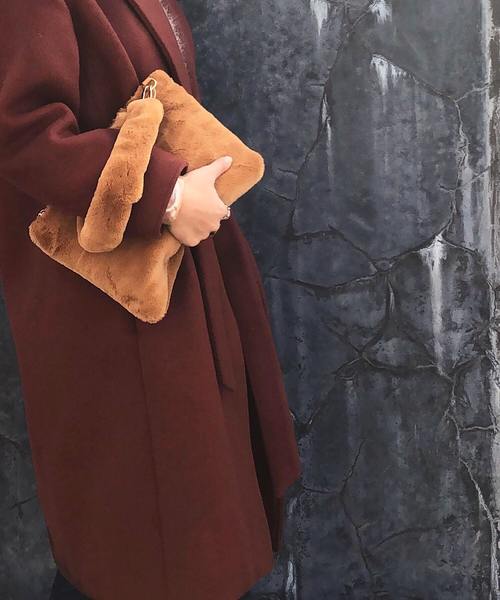 PARKS TOKYO SELECT(パークストウキョウセレクト)の「2WAYファースクエアBAG(ショルダーバッグ・レディース・ブラック/ライトブラウン・FREE)」の16枚目の写真