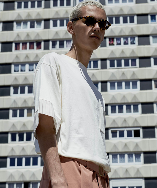 FIT MIHARAYASUHIRO（フィットミハラヤスヒロ）の「非表示【FIT】Front Slit T-shirt（Tシャツ/カットソー・メンズ・ホワイト/ネイビー/ブルー・44/46/48）」の2枚目の写真