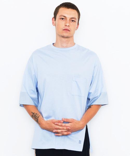 FIT MIHARAYASUHIRO（フィットミハラヤスヒロ）の「非表示【FIT】Front Slit T-shirt（Tシャツ/カットソー・メンズ・ホワイト/ネイビー/ブルー・44/46/48）」の3枚目の写真