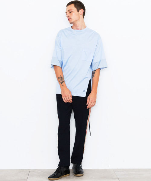 FIT MIHARAYASUHIRO（フィットミハラヤスヒロ）の「非表示【FIT】Front Slit T-shirt（Tシャツ/カットソー・メンズ・ホワイト/ネイビー/ブルー・44/46/48）」の8枚目の写真