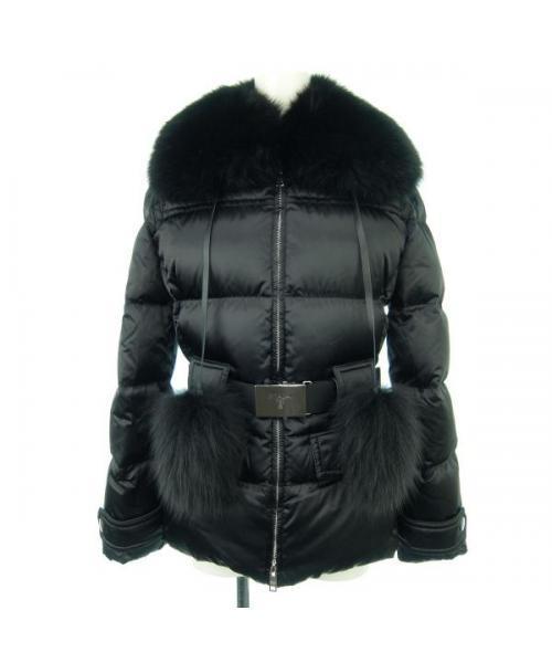 美品 PRADA プラダ ダウン 29Z117 希少 40 ブルーフォックス PRADA