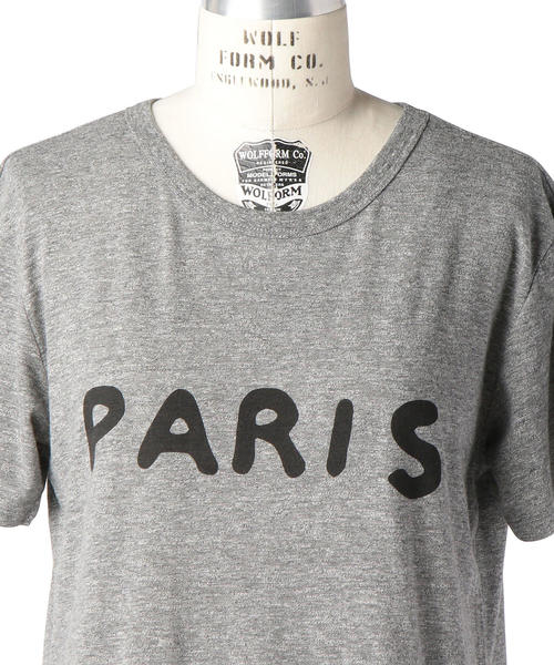 RXMANCE ロマンス PARIS 半袖Tシャツ XS 白 ドゥロワー Drawer（ドゥロワー）の「＜RXMANCE（ロマンス）＞ PARIS Tシャツ